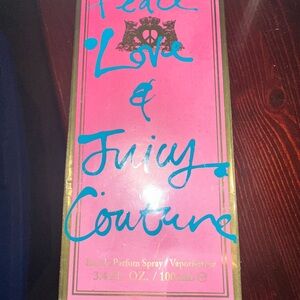 Juicy Couture Pink Box with Blue Text Perfume